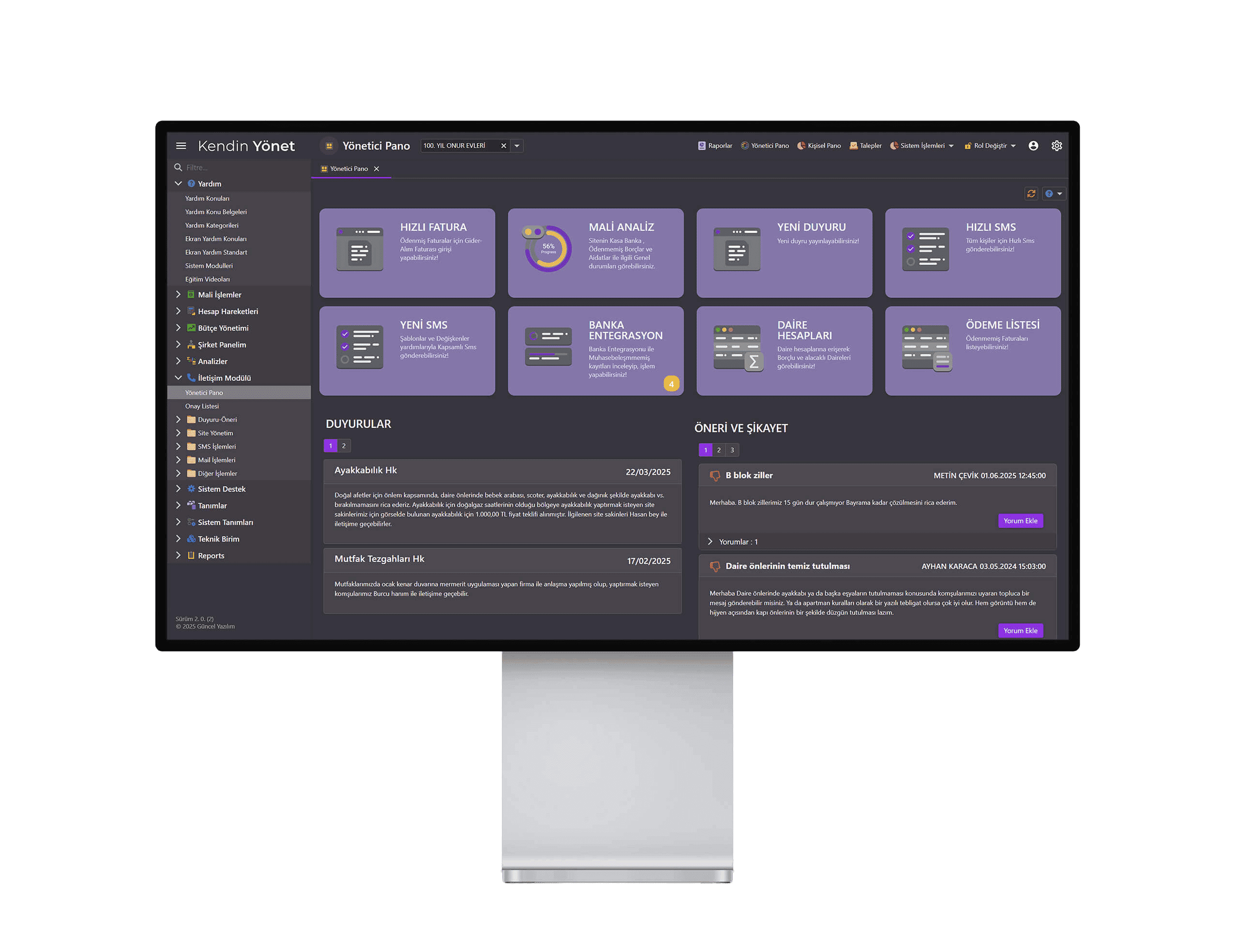Kendin Yönet dashboard